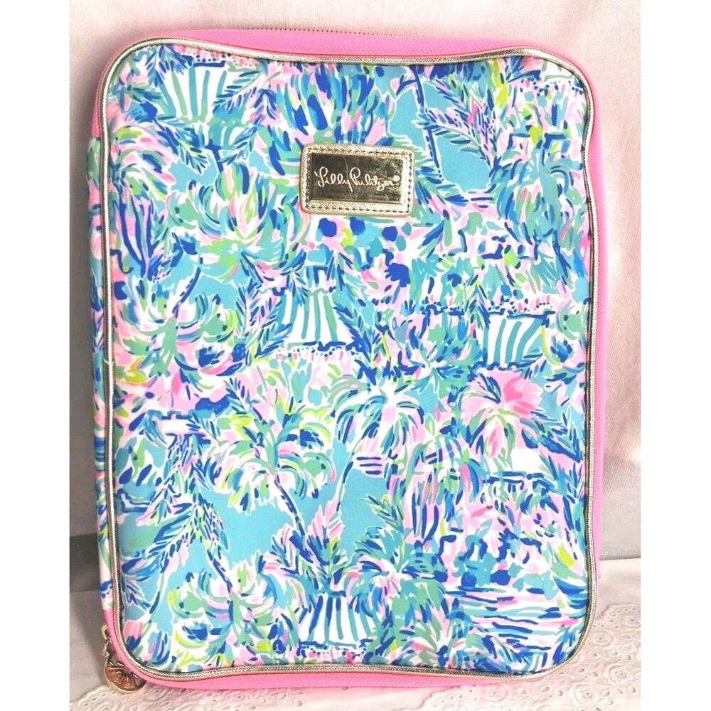 Lilly Pulitzer Agenda Folio Computer Laptop Holder Organizer Cabana Cocktail